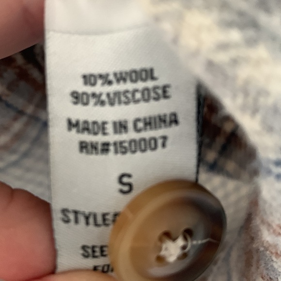 Oversized long plaid shacket - Picture 4 of 7